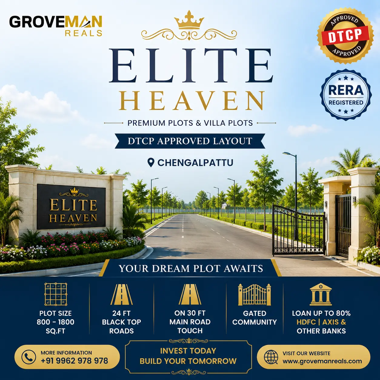 Elite heaven | Marai malai Nagar | Groveman Reals